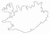 Iceland Map Outline Maps Country Color Area Title Countryreports sketch template
