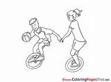 Coloring Sheets Unicycles Sheet Title sketch template