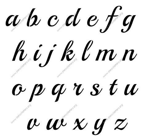 vintage calligraphy uppercase lowercase letter stencils