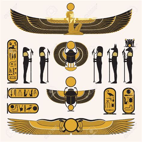 Stock Vector Egyptian Symbols Ancient Egyptian Symbols
