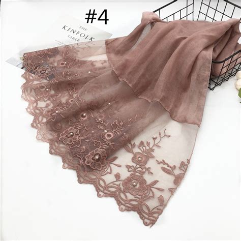 High Quality Hot Selling Women S Scarves Fashion High End Lace Nailing