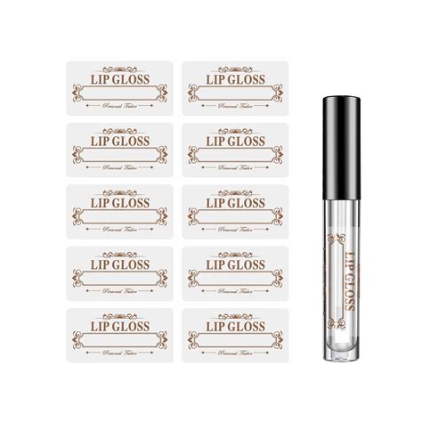 amazoncom  pcs clear lip gloss tube labels lip gloss diy sticker gold  beauty