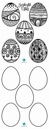 Easter Egg Coloring Zendoodle Pages Eggs Todaysmama sketch template