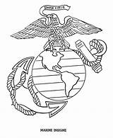 Coloring Pages Marine Forces Armed Corps Force Air Logo Army Printable Sheets Drawing Military Corp Print Kids Colouring Marines Insigne sketch template