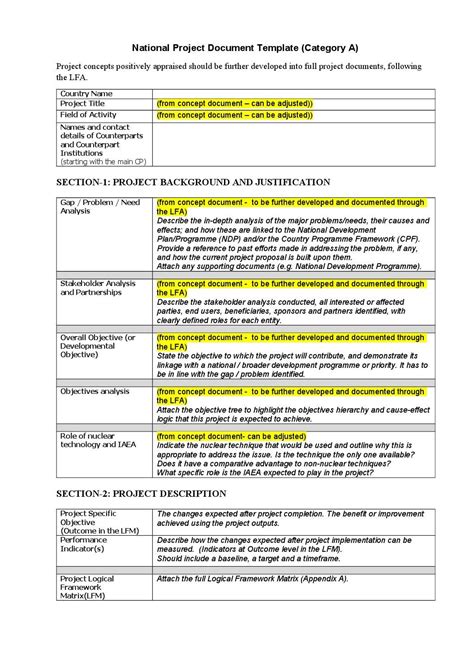 concept note template  project notes template memo template