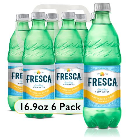 fresca grapefruit citrus sparkling soda water bottles  fl oz  pack walmartcom