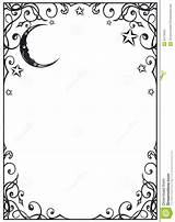 Shadows Wiccan Grimoire Hojas Journal Bos Bordes Filigree Witchcraft Hoja Magie Margenes Sorcellerie Wicca Moons Decoradas Colouring Livres Bullet 1027 sketch template