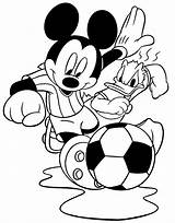 Coloring Soccer Pages Print Kids Mickey Donald Vs Develop Sensory Skills Motor Fine sketch template