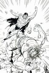 Doomsday Grummett Tom Superman Vs Artist Comic sketch template