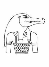 Gods Ancient Mythology Sobek Goddesses Egypt Egyptians sketch template
