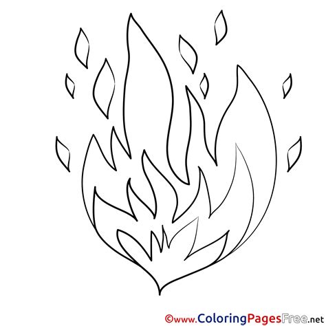 fire coloring sheets