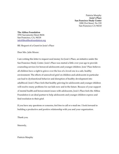letter  support  grant proposal sample google search grant