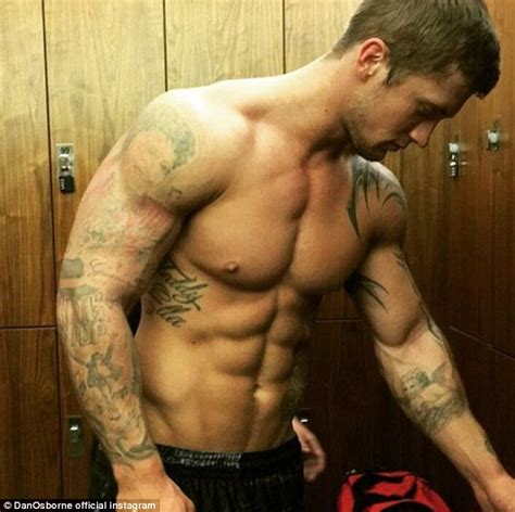 dan osborne shows off rippling six pack and bulging biceps in sizzling