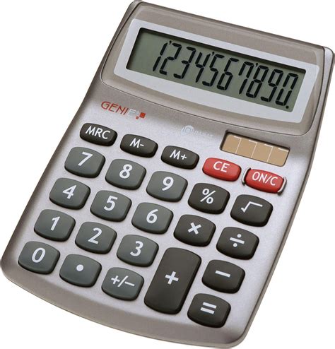 genie  calculator desktop rekenmachine met display grijs bolcom