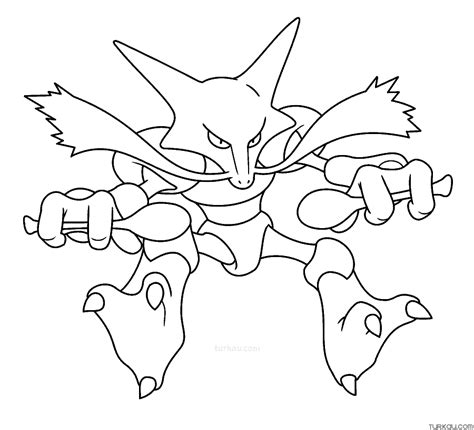 alakazam pokemon coloring page turkau