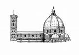Florence Duomo Pen sketch template
