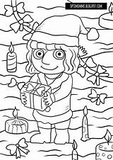 Värityskuva Coloring Elf Christmas Little Tonttu Optimimmi sketch template