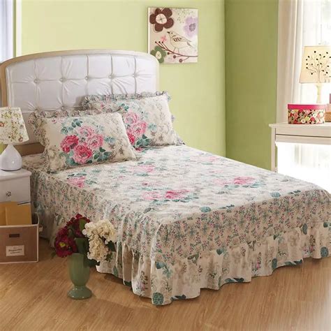 quilted thick bed skirt twin queen king size bed set bedsheet mattress cover pad double single