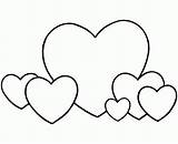 Coloring Heart Pages Shape Template sketch template
