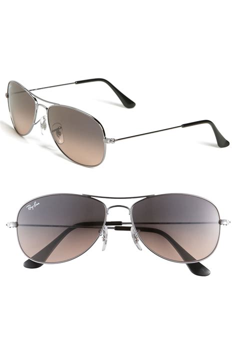 ray ban new classic aviator sunglasses in brown gunmetal gray