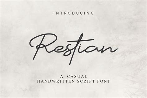 restian handwritten script font