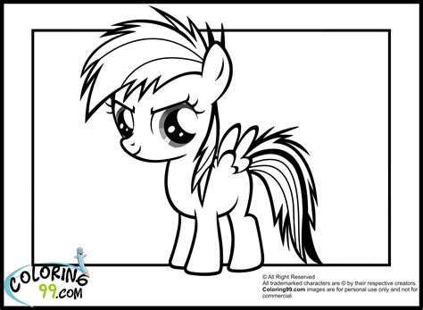 rainbow dash coloring pages team colors