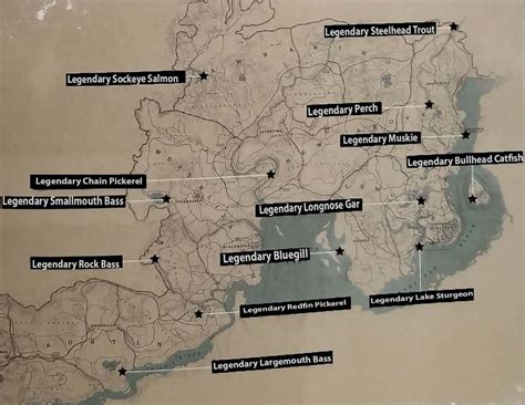 red dead redemption  legendary fish locations guide