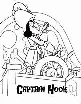 Coloring Captain Hook Pages Holding Wheel Kidsplaycolor Getcolorings Color Interesting sketch template