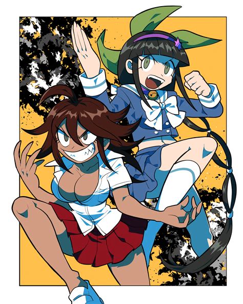 tenko and akane are ready to throw down d art by the always amazing