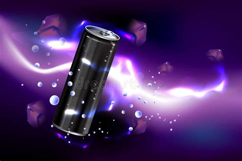 fresh energy drink    purple background package  energy drink product poster stock