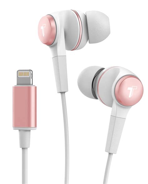 wired earphones  iphone headphone apple certified  ear lightning earbuds rose  encased