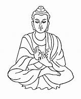 Buddha Clipart Clip Drawing Buddhism Siddhartha Outline Logo Budda Easy Lord Zen Coloring Template Fireworks Gautam Clipground Pages Goutham Cliparts sketch template