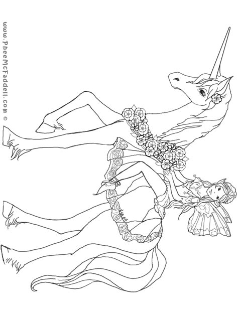 unicorn  fairy puppet coloring page