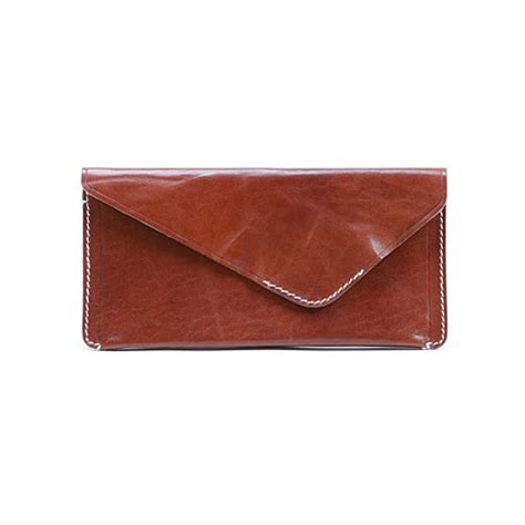handmade leather clutch envelope clutch wallet