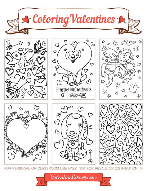 coloring small printable valentine cards web pin  printable
