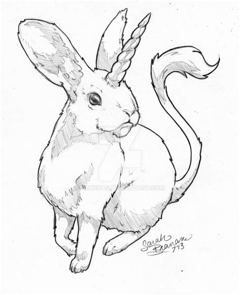 unicorn rabbit  janexas  deviantart