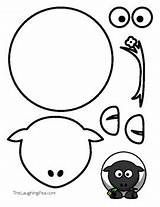 Sheep Coloring Cutouts sketch template