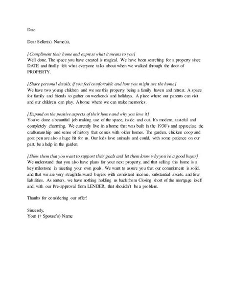 personal letter  buying  home template