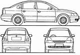 Passat Kolorowanka Druku Vw Siewnikiem Traktor Blueprints Pokoloruj Drukowanka Blueprintbox Saloon sketch template