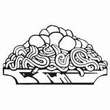 Clipart Pasta Spaghetti Clip Salad Cliparts Nudeln Library 2091 Wikiclipart Clipartmag Clipground sketch template