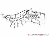 Coloring Pages Children Centipede Sheet Title sketch template