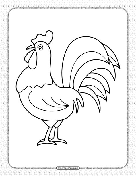 printable rooster coloring pages
