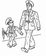 Coloring Pages Military Soldier Dad Veterans Kid His Celebrating Little Printable Son Color Confederate Drawing Colouring Print British Netart Captain sketch template