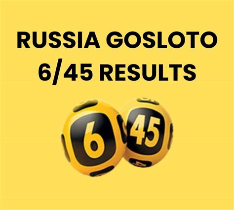 russia gosloto  morning results monday  september