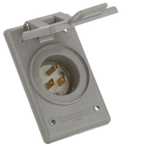 leviton 5278 cwp straight blade flanged inlet 15a 125vac 10 18