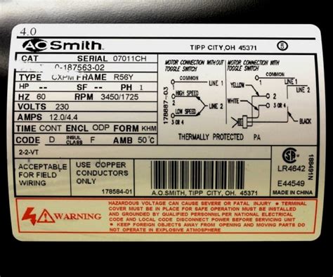ao smith fan motor wiring diagram