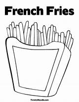 Coloring Fries French Pages Popular sketch template