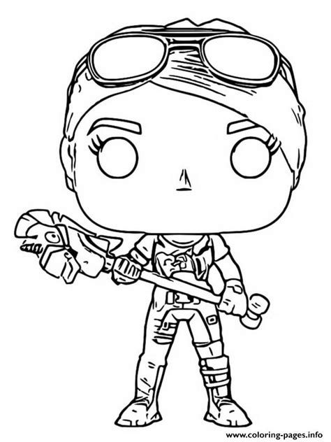 funko pop fortnite brite bomber coloring page printable images