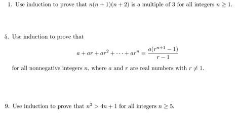 1 Use Induction To Prove That N N 1 N 2 Is A