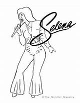 Selena Quintanilla Hispanic sketch template